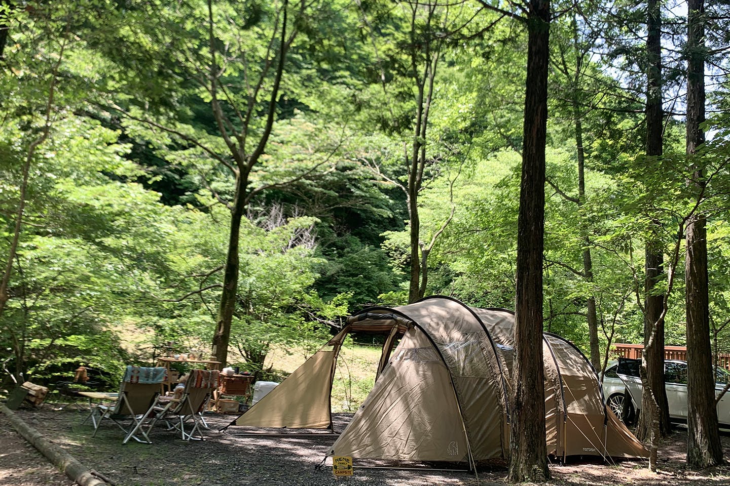 天子の森オートキャンプ場　テント設営