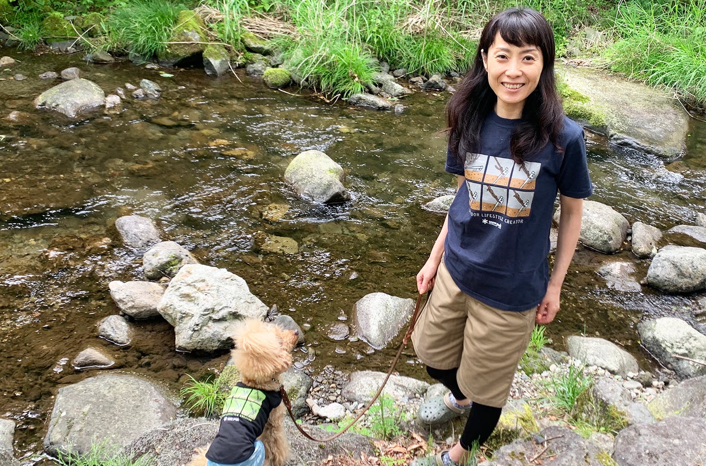 天子の森オートキャンプ場　愛犬とリンクコーデ