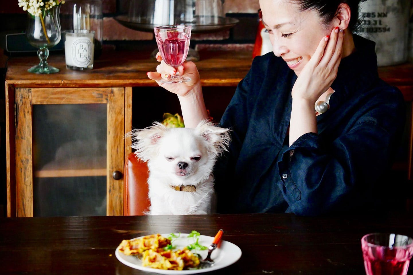 愛犬とのおやつタイム　ポテトサラダワッフル