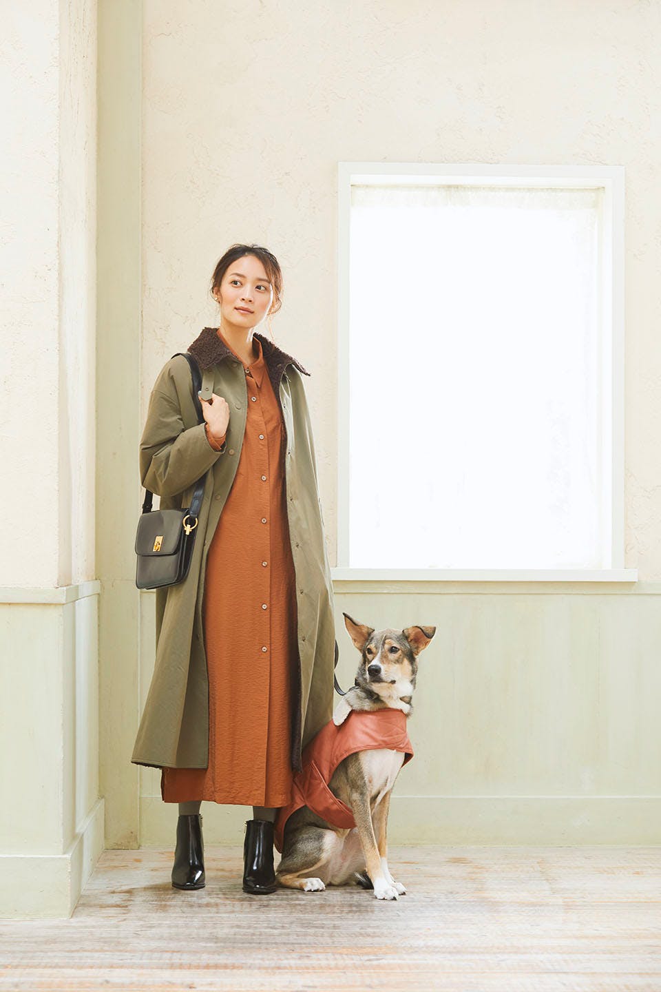 愛犬とリンクコーデでオシャレしよう デート服 わんクォール