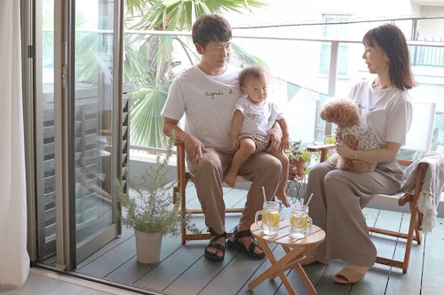 【わんこと暮らす家】ナチュラルで統一感のある北欧風リビング　神奈川に住む佐々木さんご家族