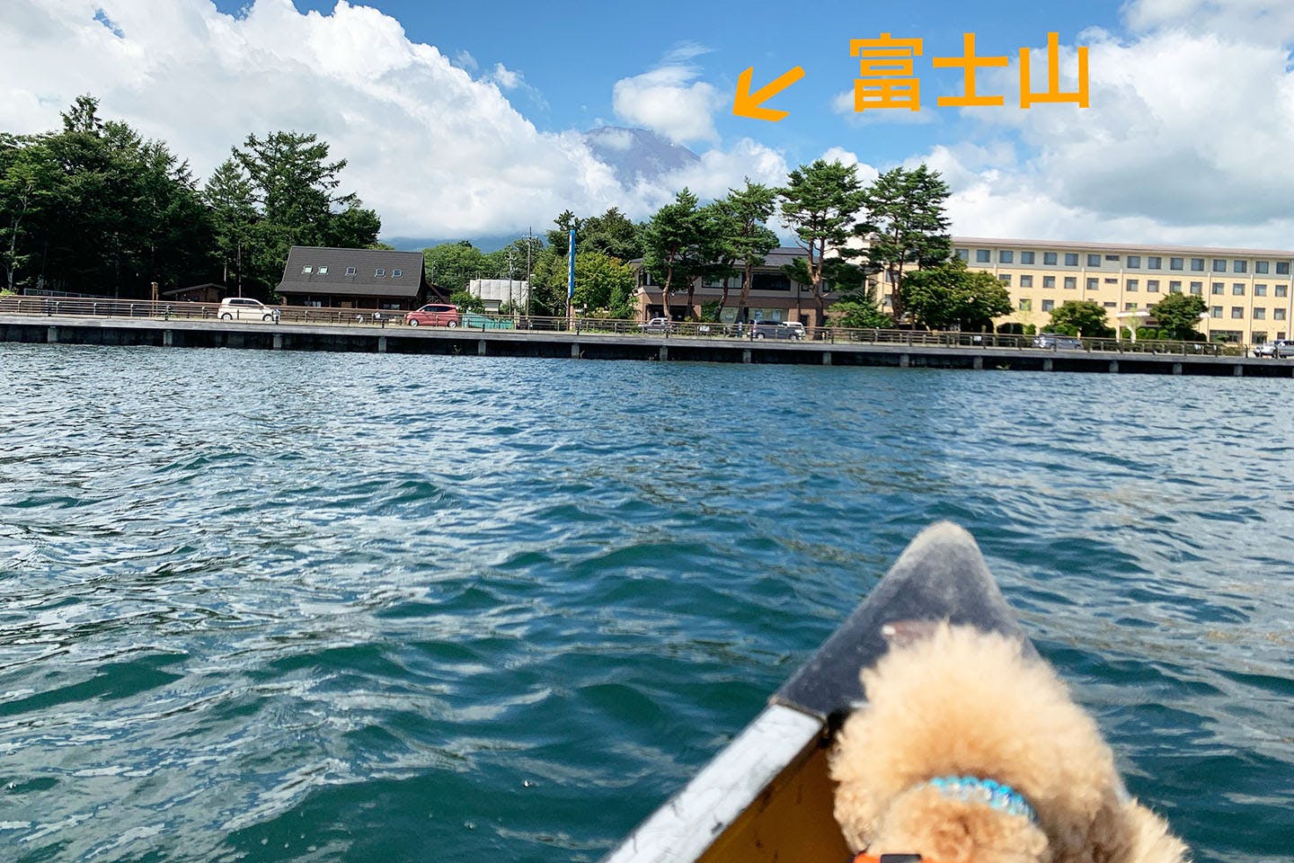 カヌーから見えた富士山