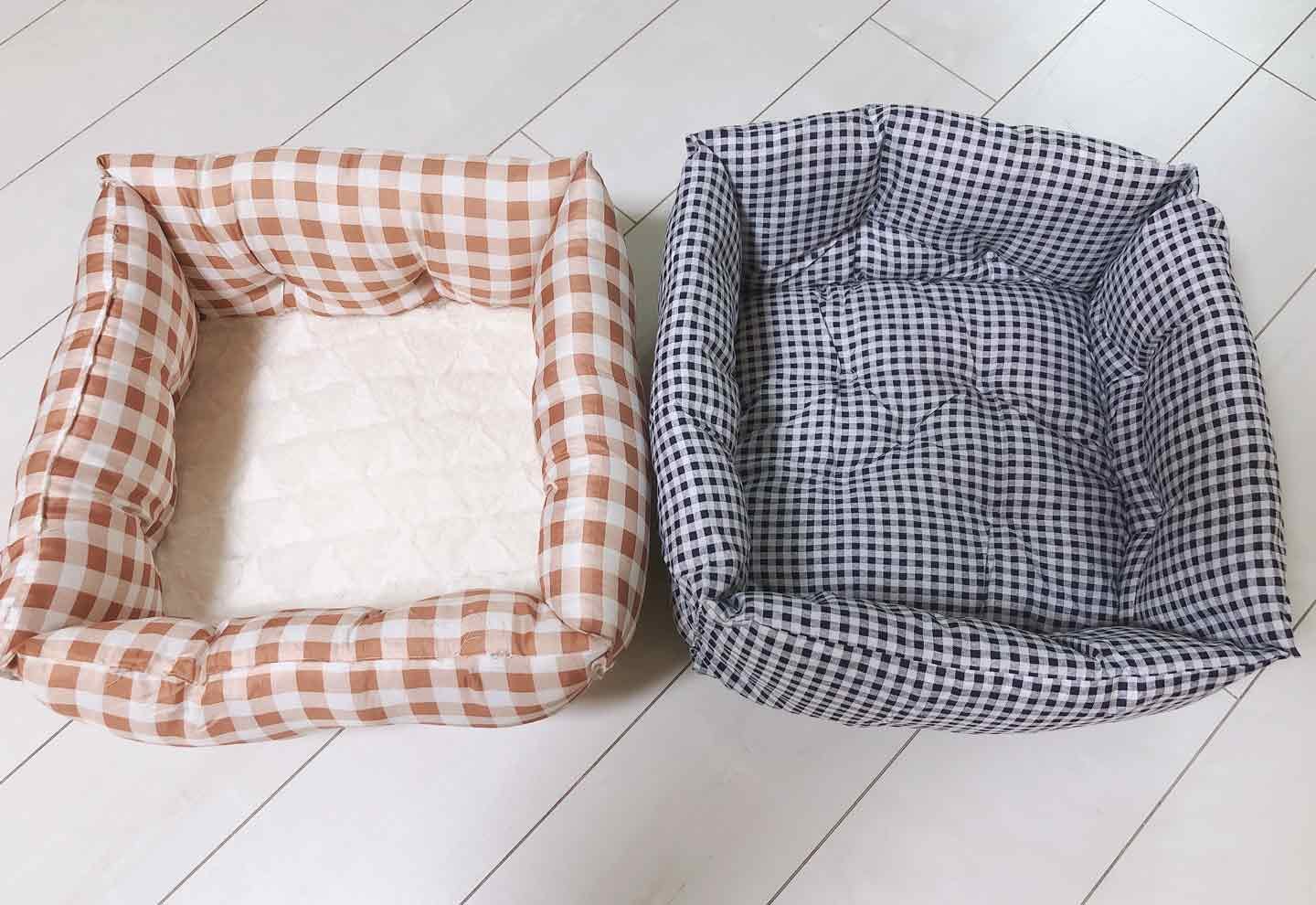 簡単手縫いリメイク 100均の座布団3つだけで愛犬用ベッドを手作りする方法 わんクォール