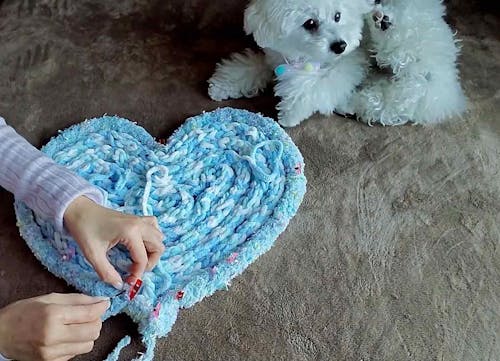 簡単15分 指だけ で愛犬用マフラーを手作り 応用すればカフェマットも出来ちゃう わんクォール 簡単15分 指だけ で愛犬用マフラーを手作り 応用すればカフェマットも出来ちゃう わんクォール