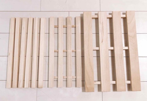 簡単3step お手軽diy 100均のすのこと木材だけで愛犬用ソファーを手作りする方法 わんクォール 簡単3step お手軽diy 100均のすのこと木材だけで愛犬用ソファーを手作りする方法 わんクォール