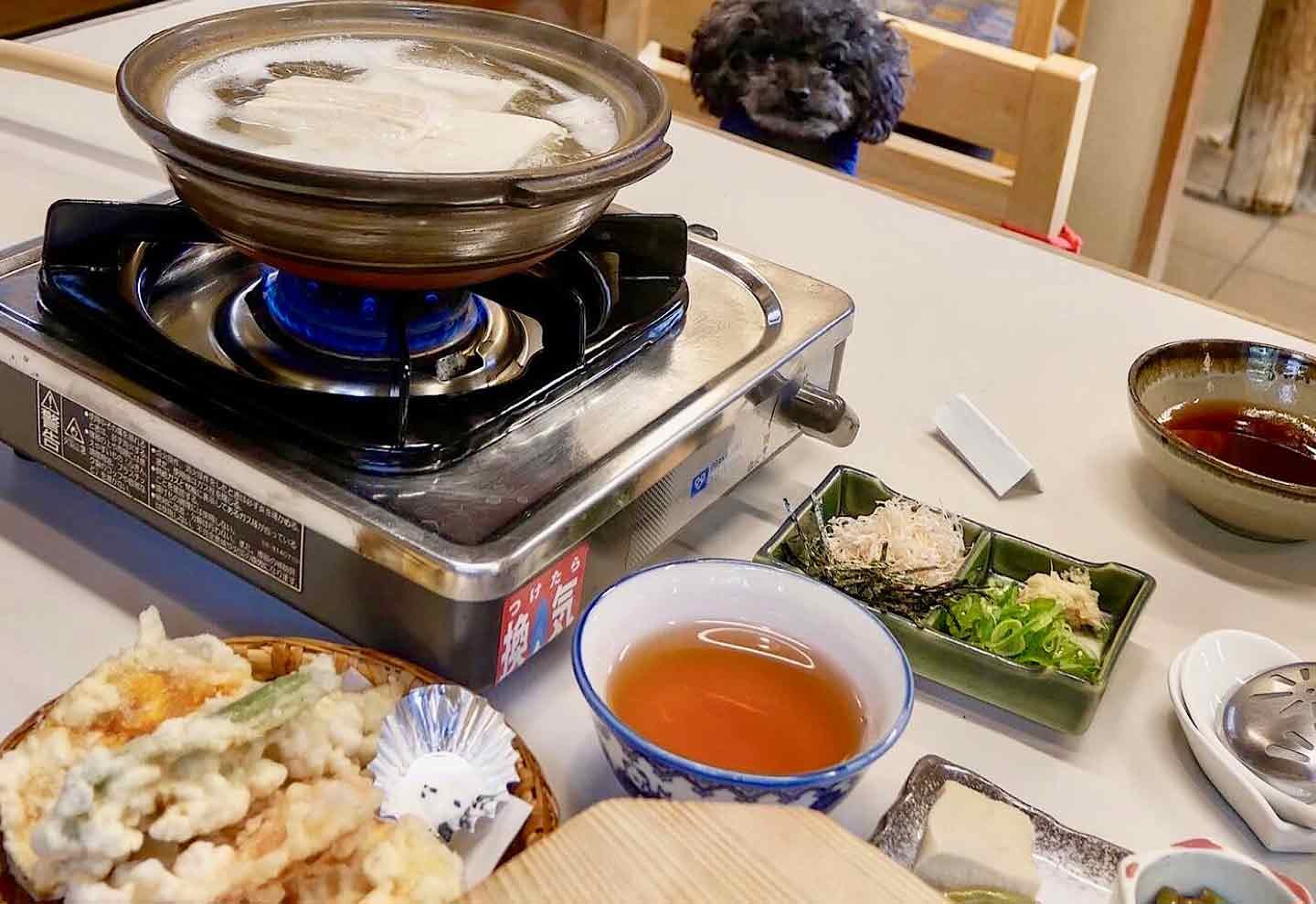 五右衛門茶屋　わんちゃん店内OKの湯豆腐屋。