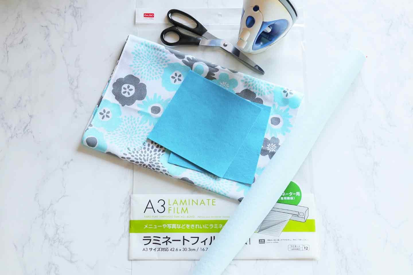 防水仕様の愛犬用ランチョンマットの材料