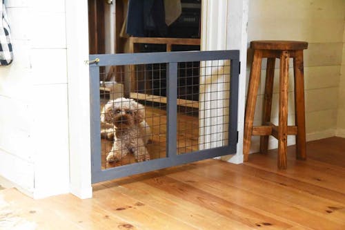 賃貸でもok 手作り開閉ゲート扉で愛犬の侵入 脱走防止 お家のどこでも簡単に取り付け可能 わんクォール