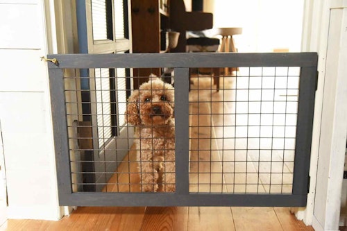 【作り方】ドア枠に固定できる愛犬のための開閉ゲート扉　完成