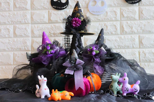 ハロウィン 市販の犬用魔女帽子を可愛く使いやすくアレンジ リボン クリップアクセサリーを手作り わんクォール ハロウィン 市販の犬用魔女帽子を可愛く使いやすくアレンジ リボン クリップアクセサリーを手作り わんクォール