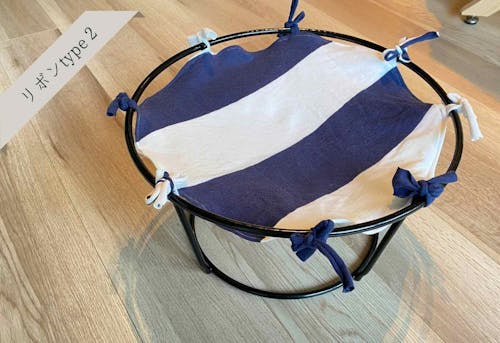 サスティナブルdiy 古着tシャツとプランタースタンドで初心者も簡単 犬用ハンモックの作り方 わんクォール