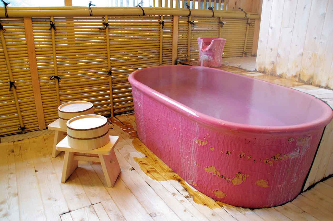 兵庫県・湯村温泉の『朝野家』お風呂