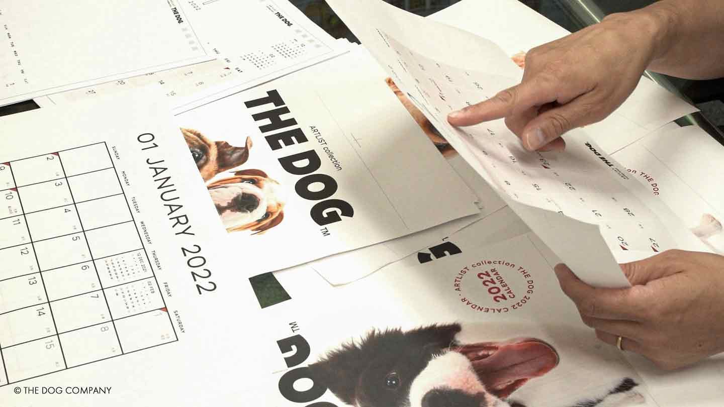 THEDOGカレンダー制作の様子提供:THE DOG COMPANY)
