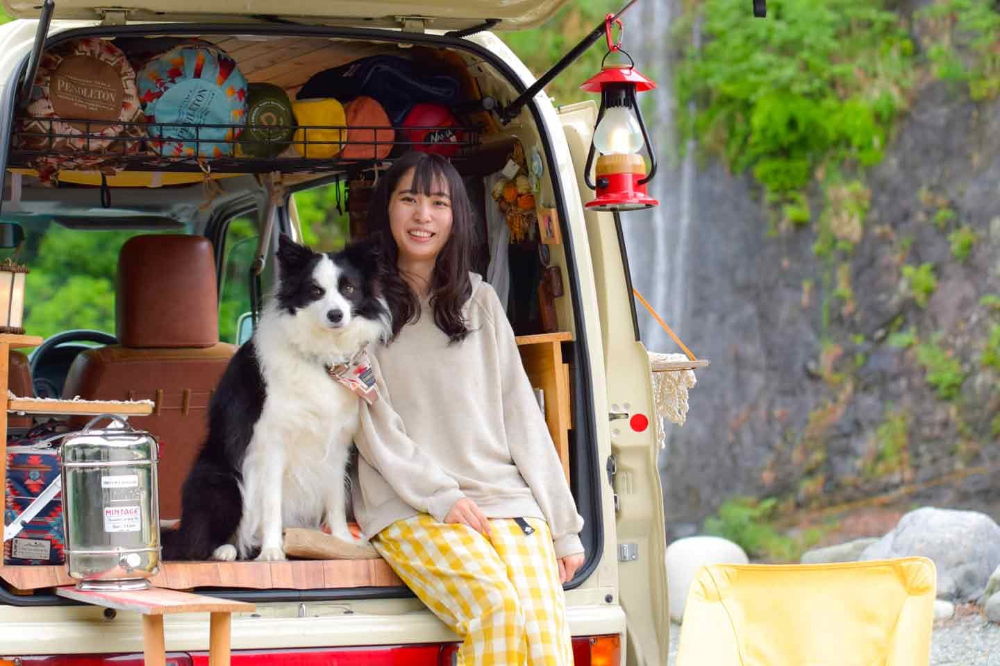 愛犬と一緒に日本各地へ！」キャンプ女子の森風美さんとボーダーコリー・どんちゃんのふたり旅【ワンフルエンサーインタビュー】|ワンクォール