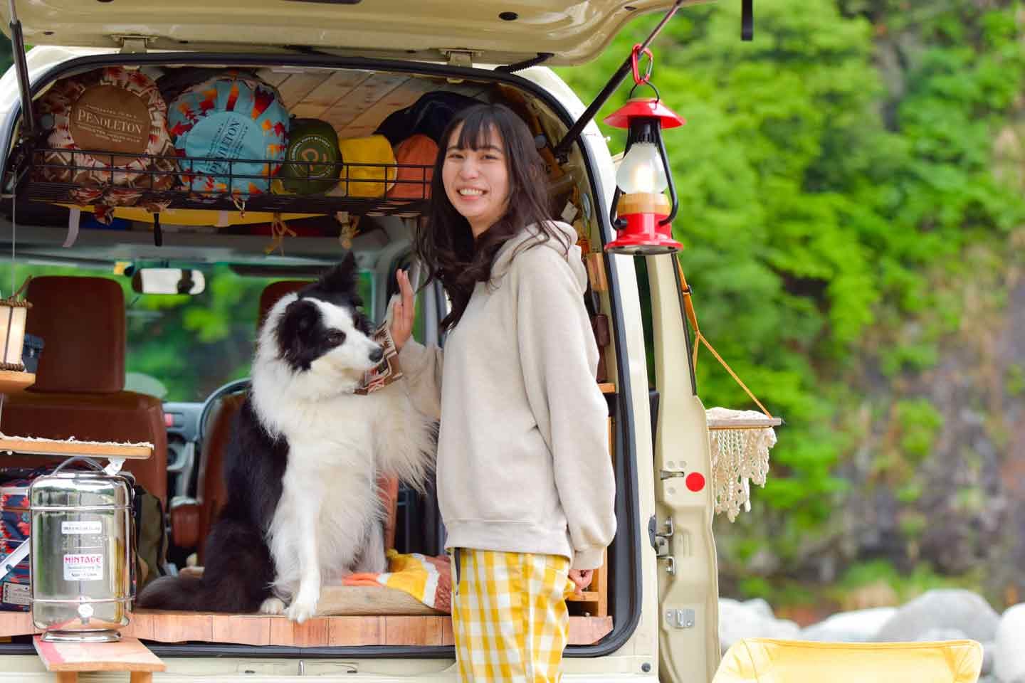 愛犬と一緒に日本各地へ！」キャンプ女子の森風美さんとボーダーコリー・どんちゃんのふたり旅【ワンフルエンサーインタビュー】|ワンクォール