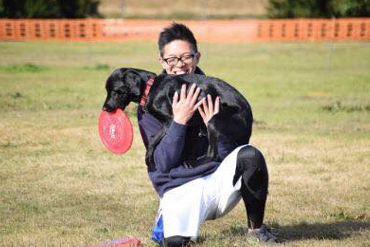 中道さんは、愛犬・楽ちゃんとディスク競技にも出場経験あり