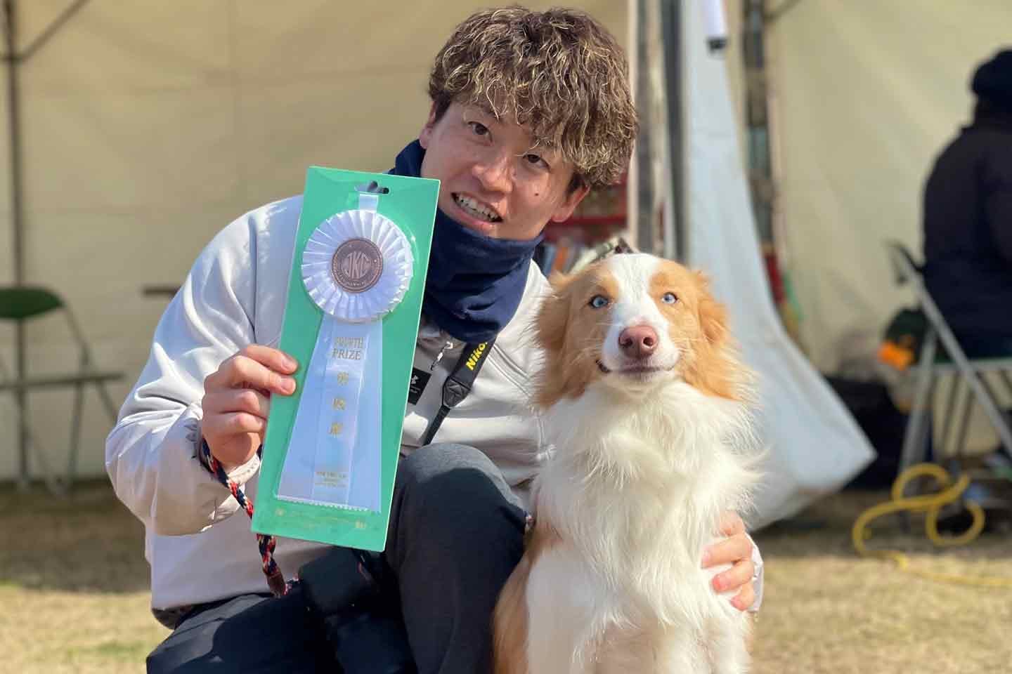 競技会で初入賞して、ドヤ顔のラスカルくん