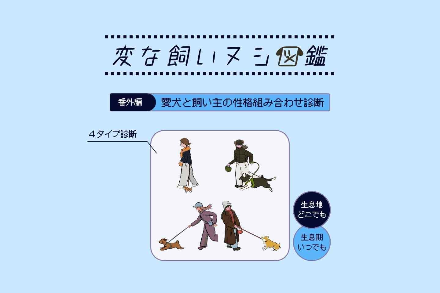 【変な飼いヌシ図鑑・番外編】愛犬と飼い主の性格組み合わせ診断