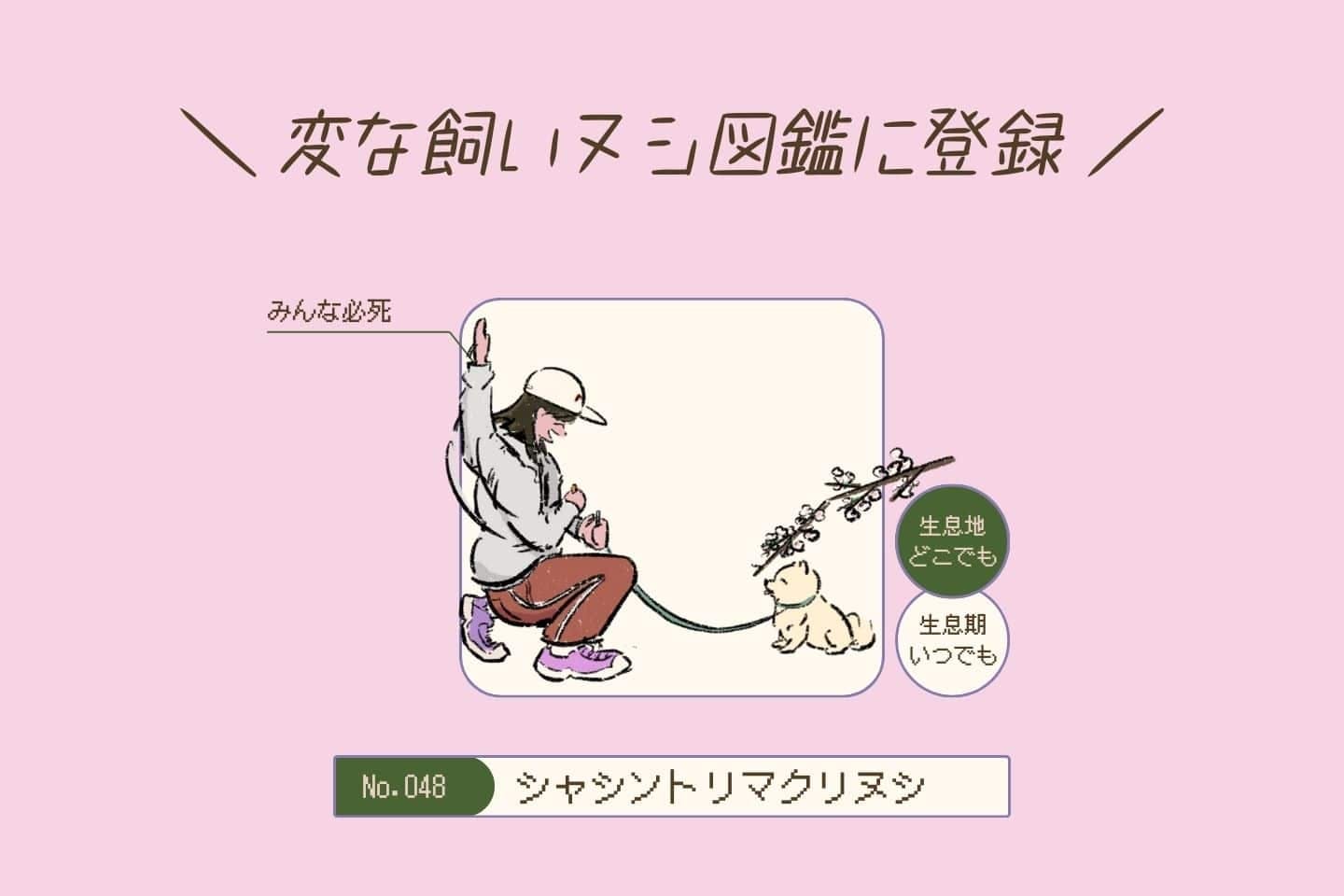 ウルオイイタダキヌシの生態《変な飼いヌシ図鑑043》 シャシントリマクリヌシの生態《変な飼いヌシ図鑑048》