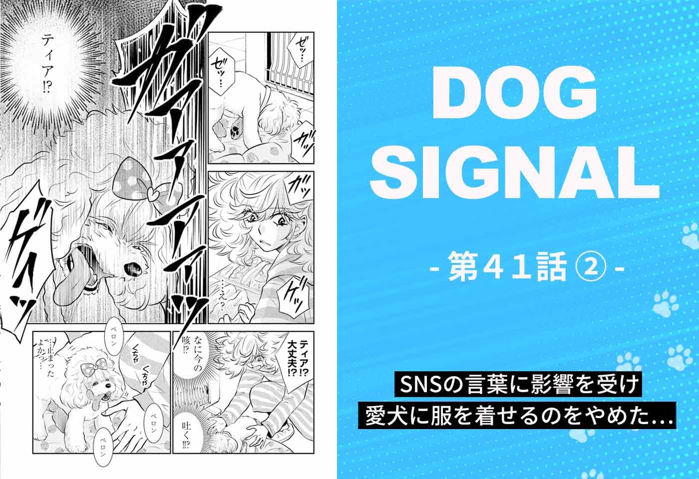 漫画『DOG SIGNAL（ドッグシグナル）』41話目2/4　犬は犬らしく…犬に服を着せるのもダメ？