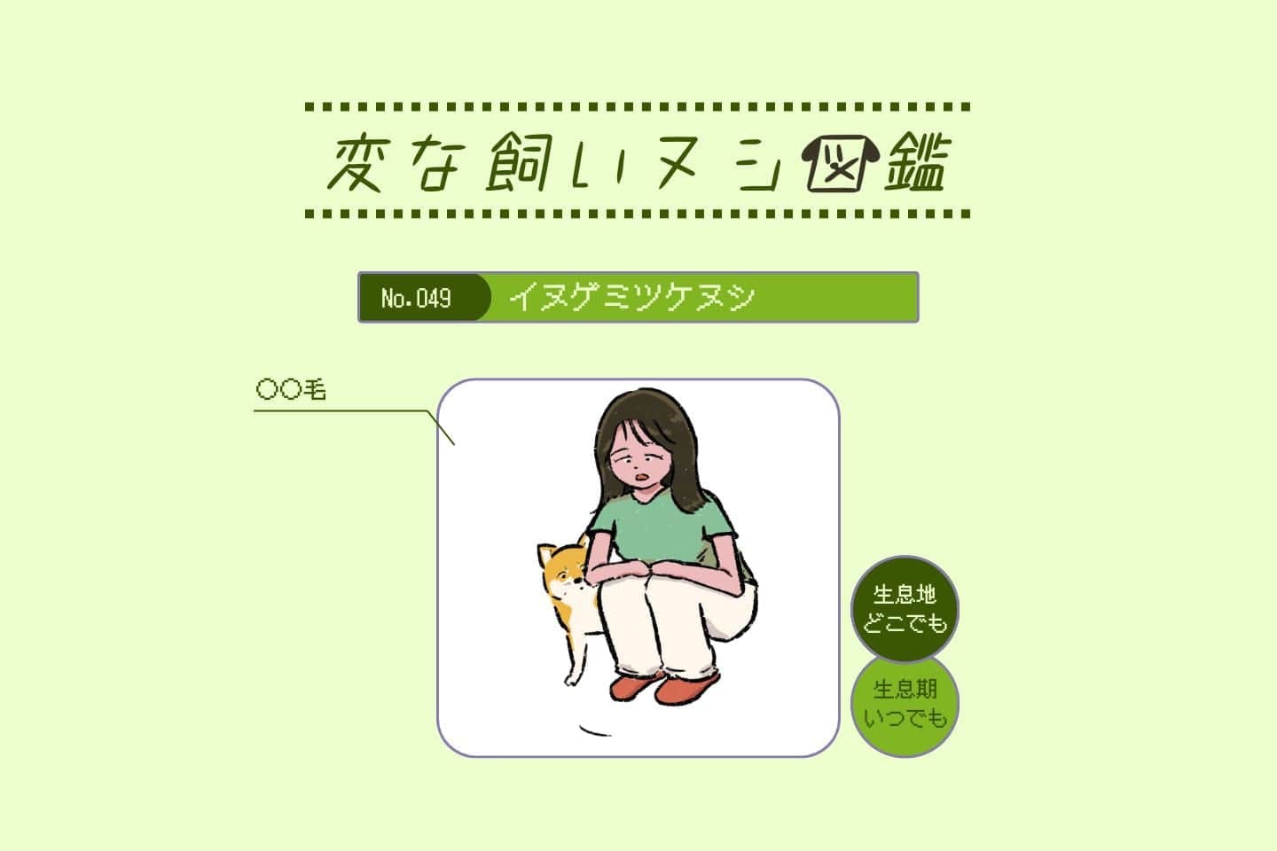 【変な飼いヌシ図鑑No.049】愛犬の抜け毛で遊ぶ飼い主『イヌゲミツケヌシ』