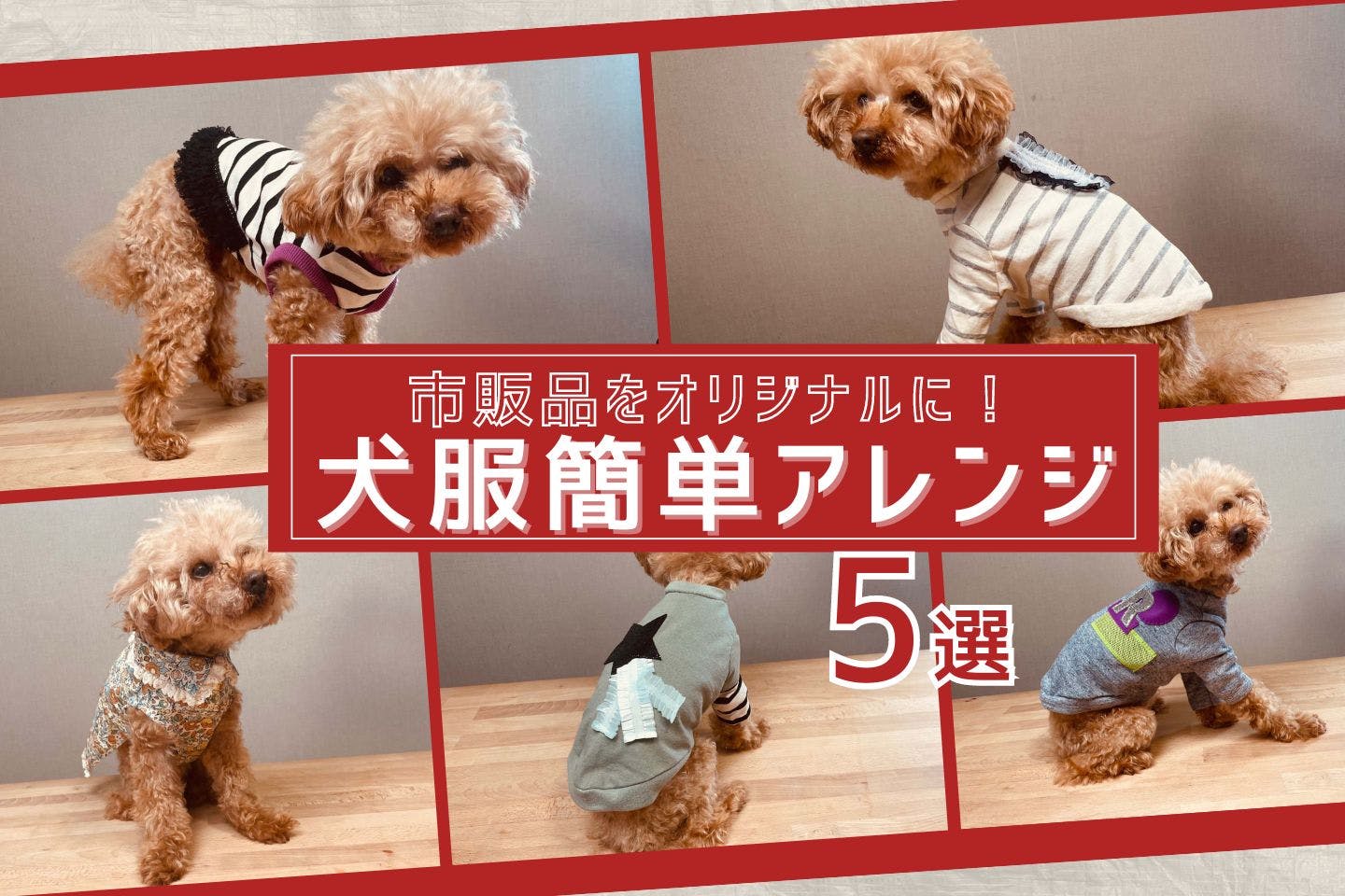 初心者におすすめ】犬服の簡単リメイク5選。 既製品のちょい足しアレンジ術|ワンクォール