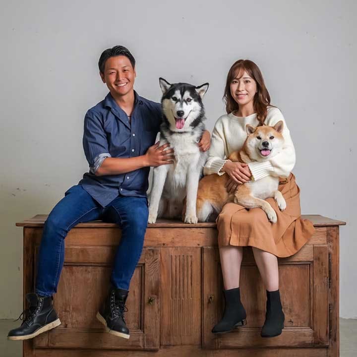 もちごめ 約250坪のドッグランがある、ホテルライクなくらし。柴犬×ハスキーの
