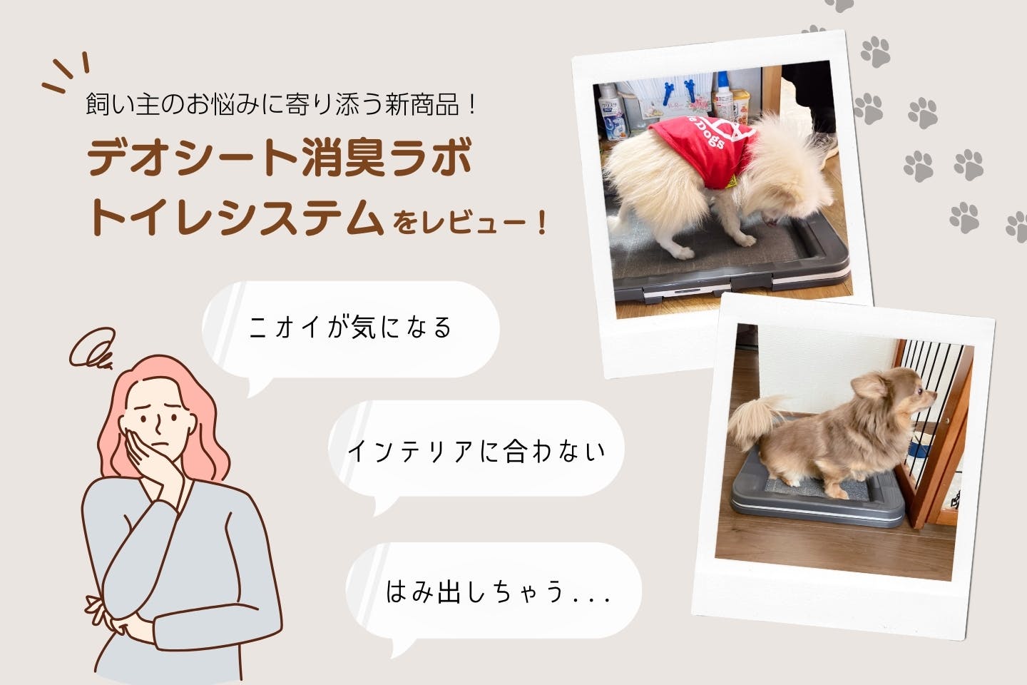 消臭力だけじゃない! リビングに置けるおしゃれな犬トイレ「デオシート消臭ラボトイレシステム」