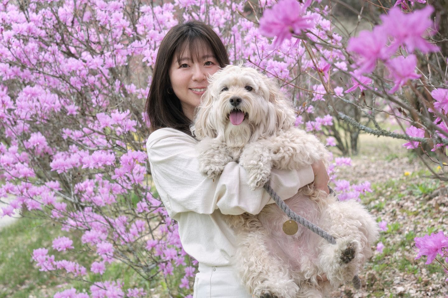 飼い主・矢野さんとかまぼこ君 飼い主・矢野さんとかまぼこ君