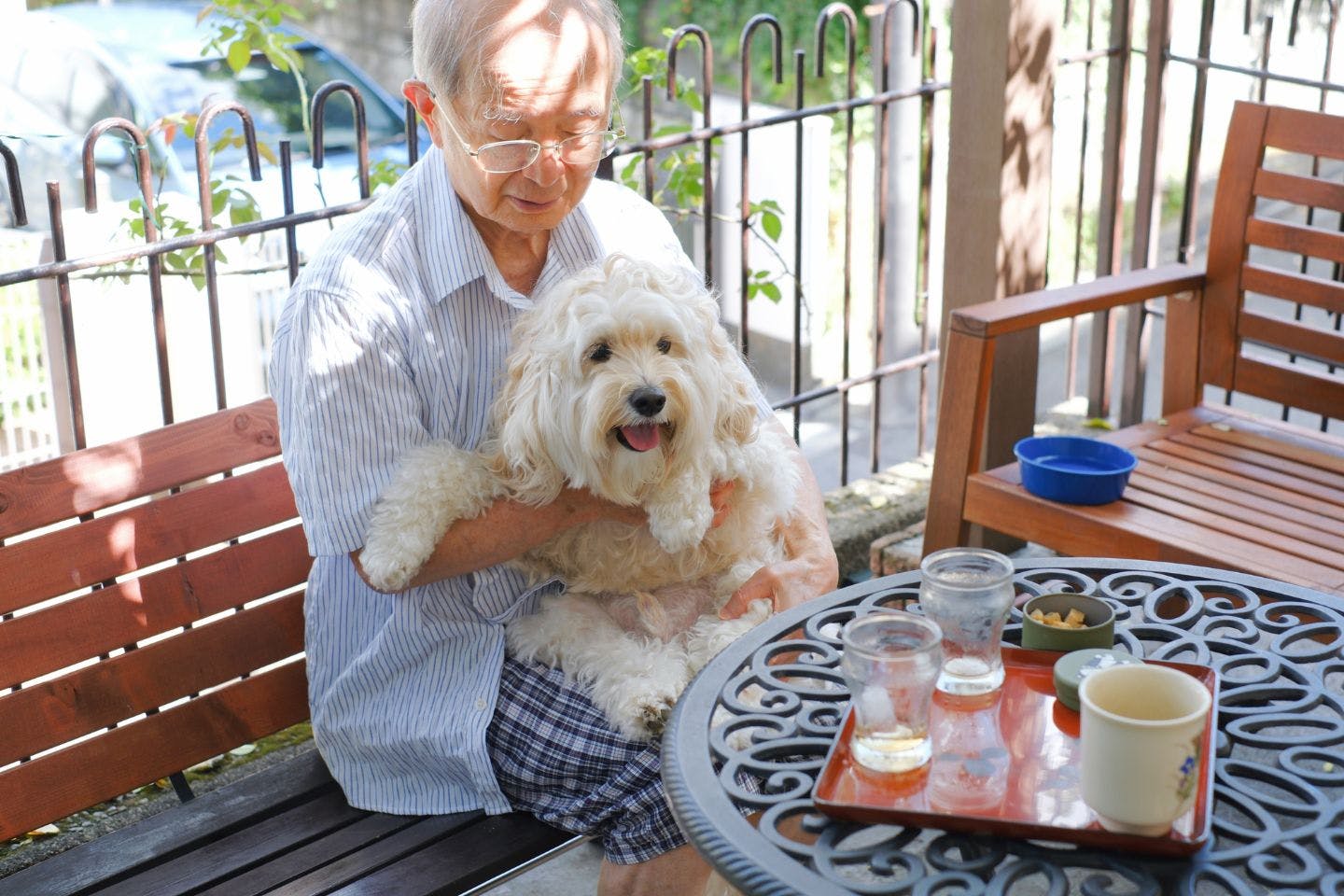 玉木さん宅での優雅なお茶会の様子 玉木さん宅での優雅なお茶会の様子
