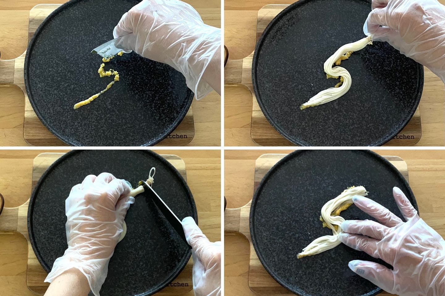 にんじんをすりおろします そうめんを盛り付ける