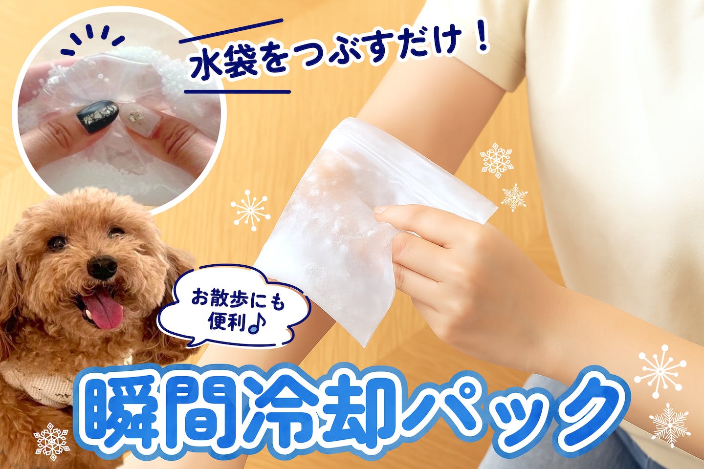 愛犬の散歩の熱中症対策に！ 材料2つ、作業時間5分の「瞬間冷却パック」でクールダウン【カインズ愛犬DIY】