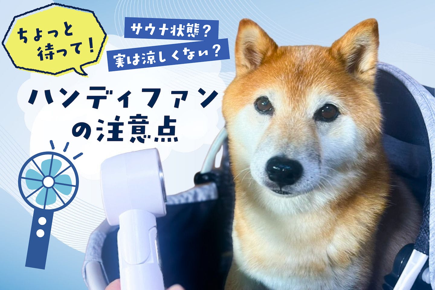 【獣医師監修】犬にハンディファンが逆効果になることも。夏の暑さ対策に要注意