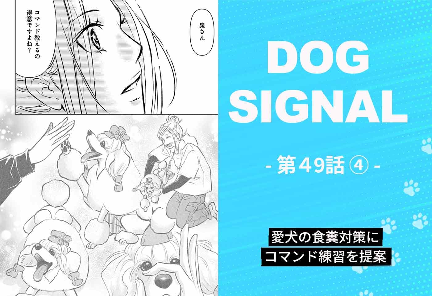 漫画『DOG SIGNAL(ドッグシグナル)』49話目4/4 コマンドが食糞防止に役立つ?