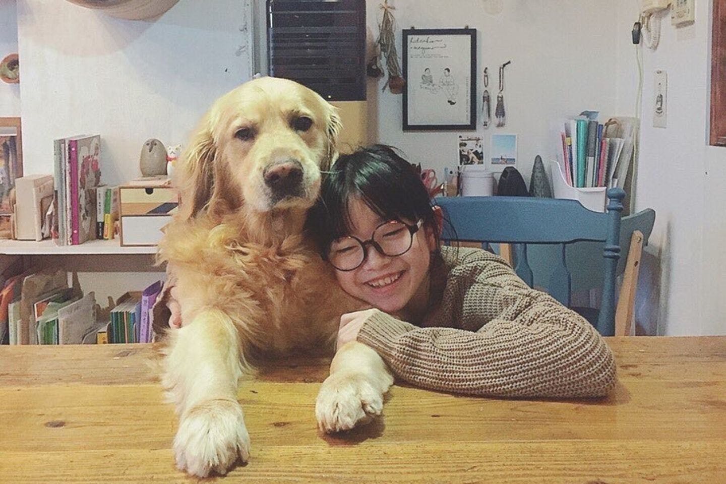 愛犬レイルと幼少期の娘
