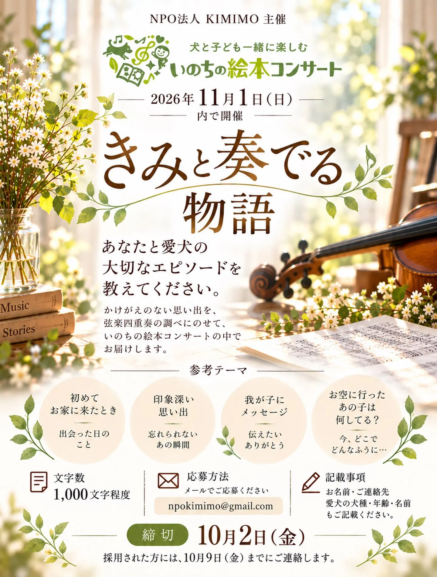 わんワンダーフェス・いのちの絵本コンサート