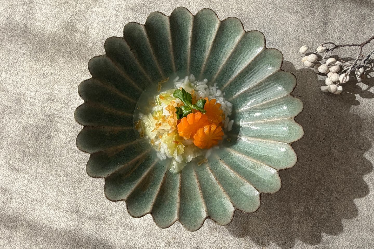 七草粥の完成 七草粥の完成