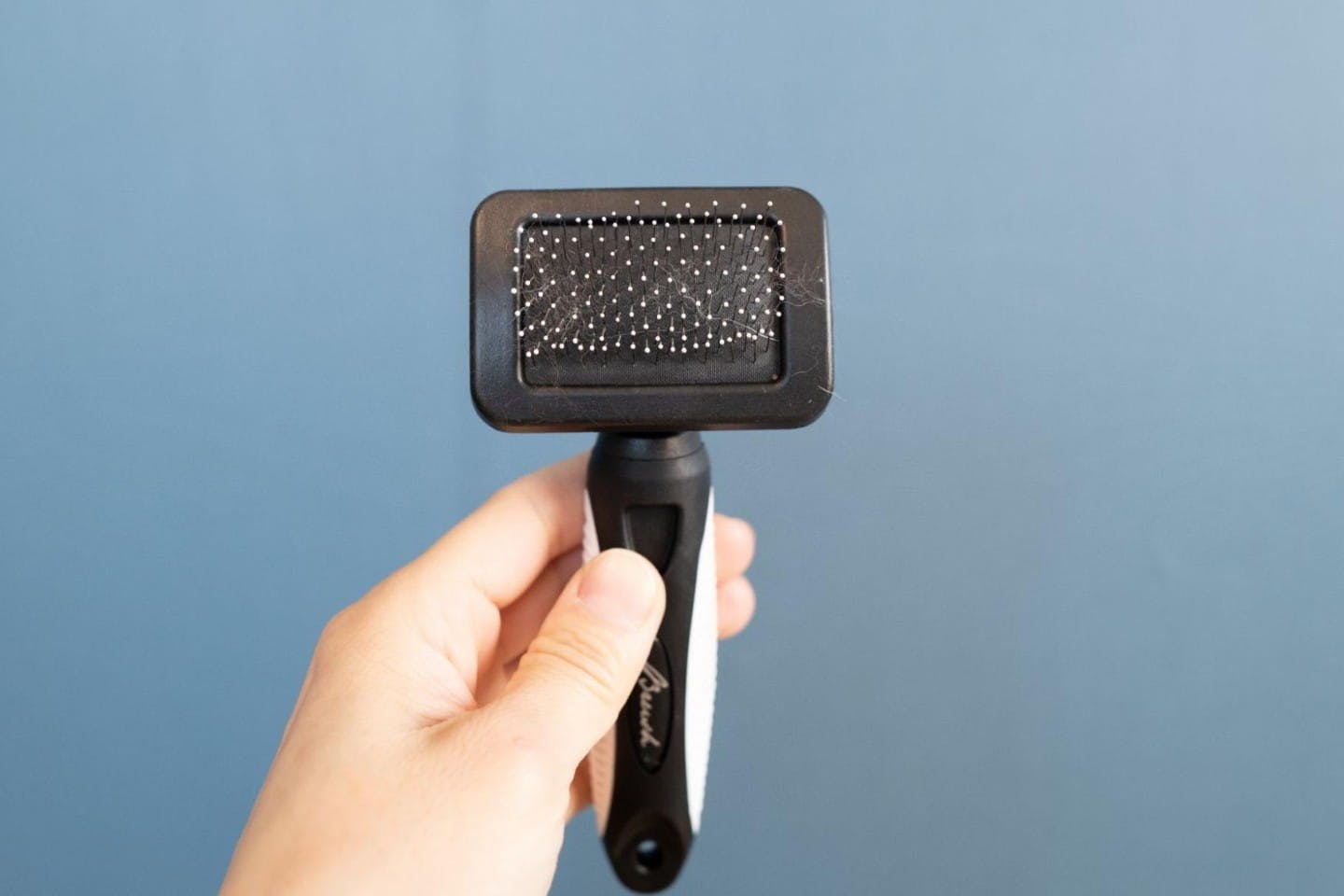 スリッカーのブラシの先端は丸くなっている