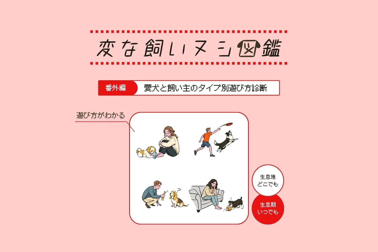 【変な飼いヌシ図鑑・番外編】愛犬と飼い主のタイプ別遊び方診断