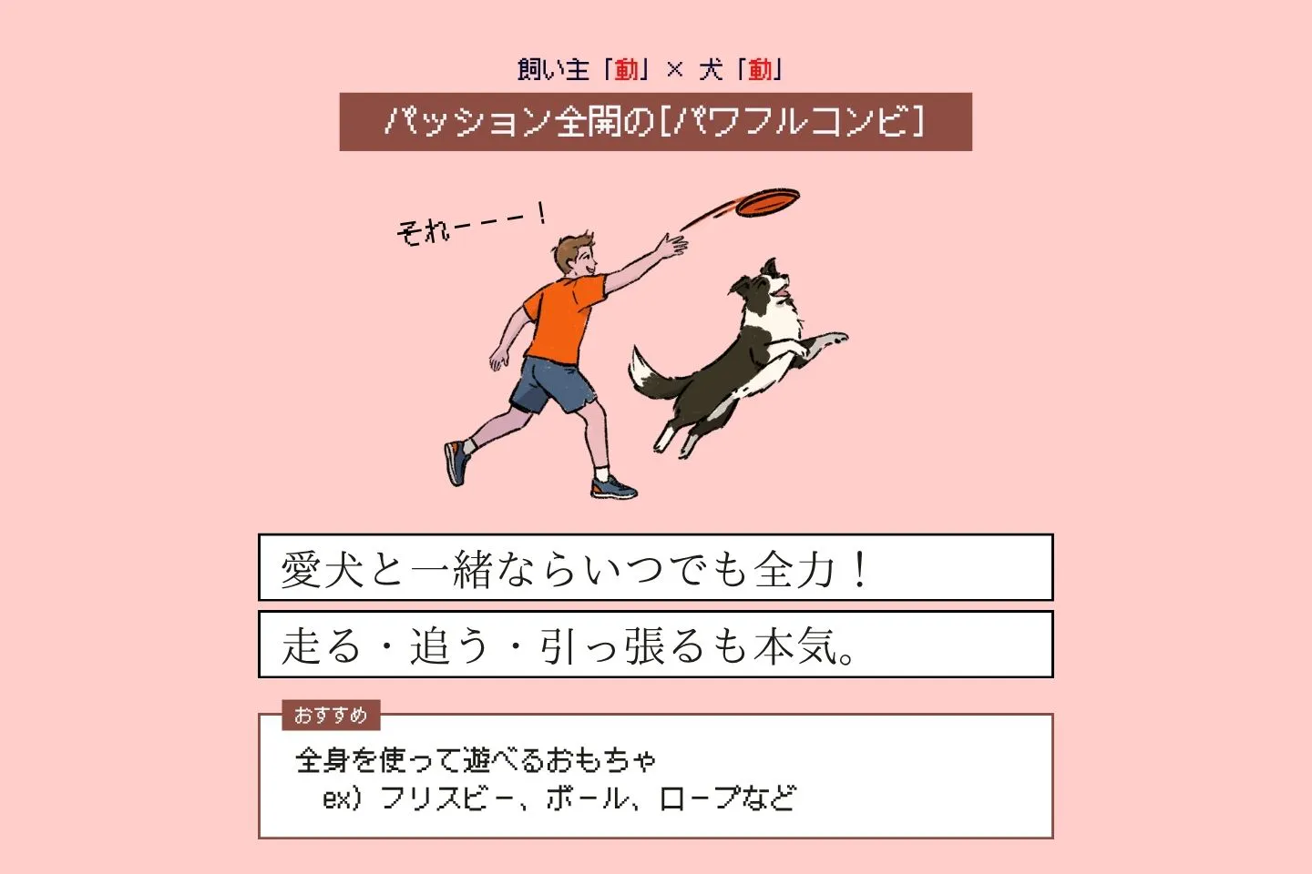 愛犬と飼い主のタイプ別 遊び方診断　パワフルコンビ