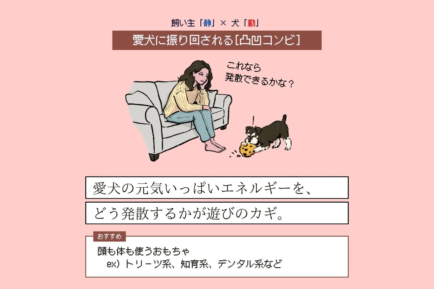 愛犬と飼い主のタイプ別 遊び方診断　凸凹コンビ