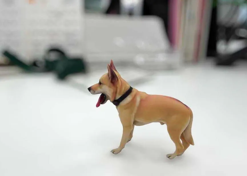 犬の3Dフィギア・横から