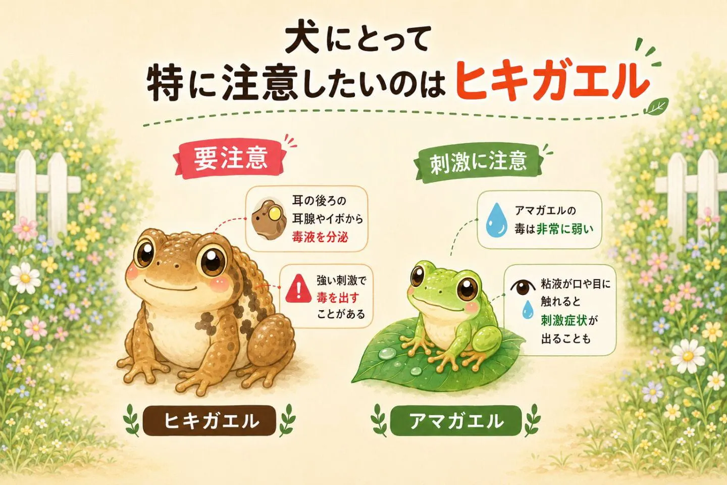 犬にとって特に注意したいのはヒキガエル
