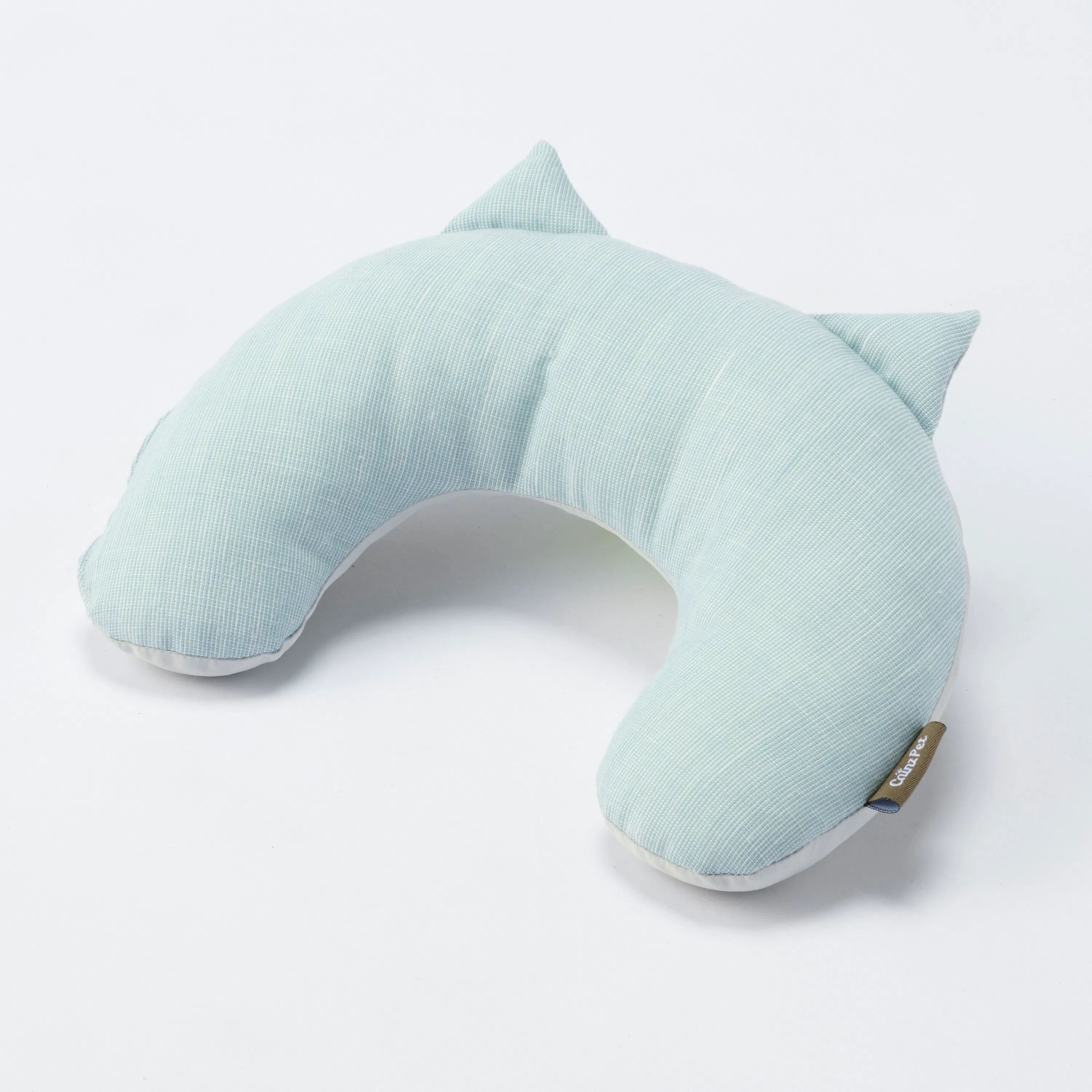 ひんやり猫耳あごのせまくら グリーン